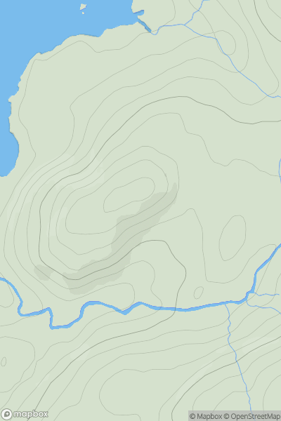 Thumbnail image for Torr Mor [Knapdale and Kintyre] [NR842651] showing contour plot for surrounding peak